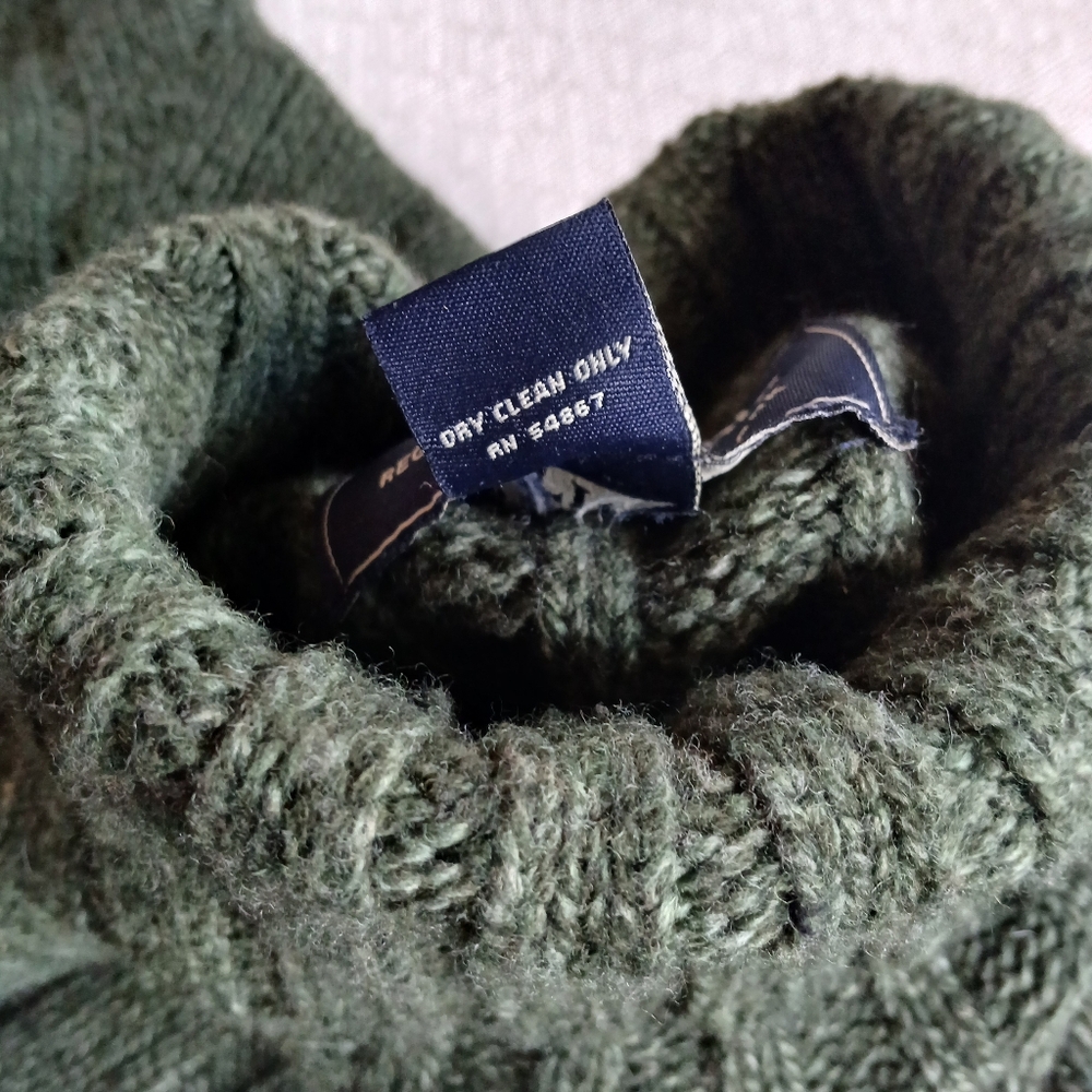 a&f ♡ 90s lambswool blend sweater vintage abercrombie and fitch large y2k green - Picture 7 of 9
